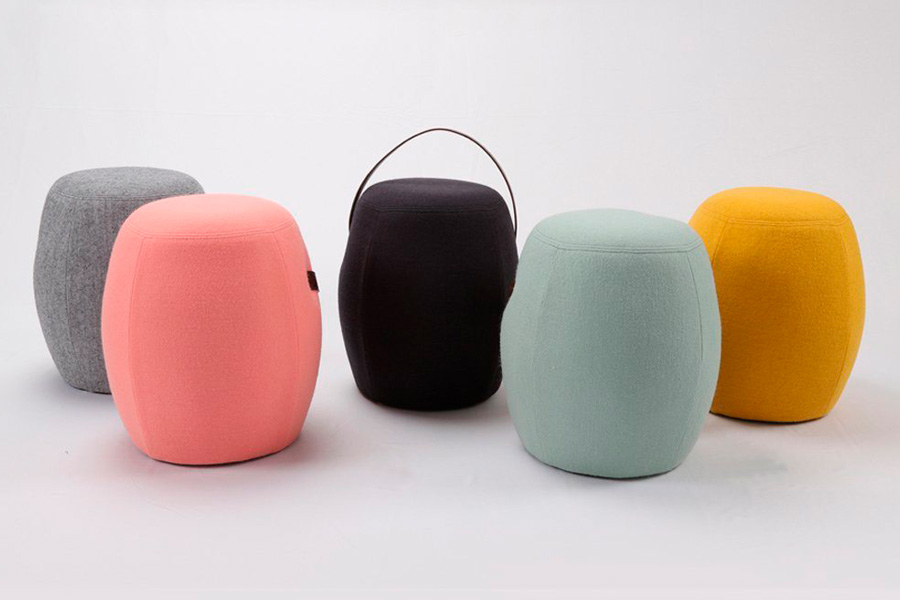 GFURN - Kiley Handmade Pouf/Stool in Darkish