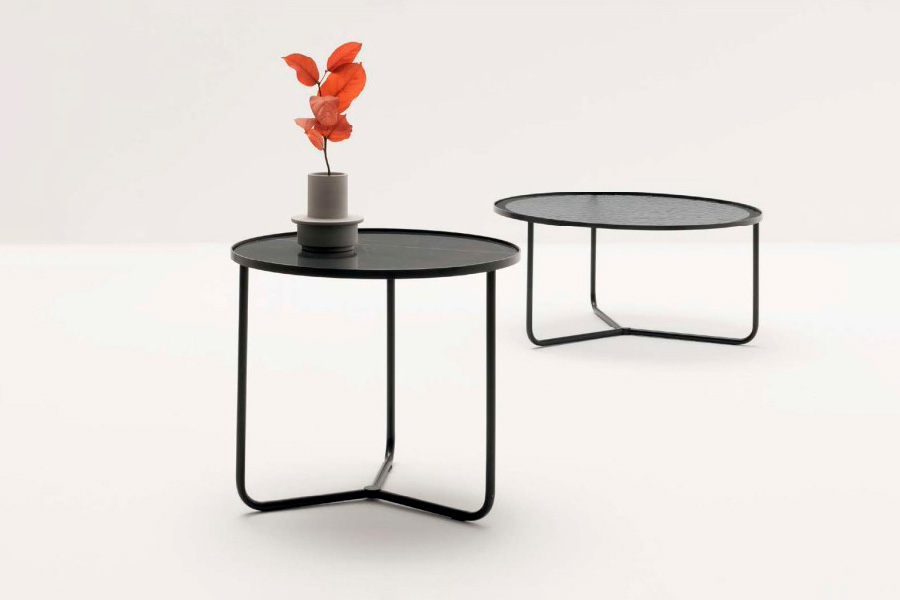 Giorgio Casa Atico Ring Smoked glass Coffee Table - Ø50 cm