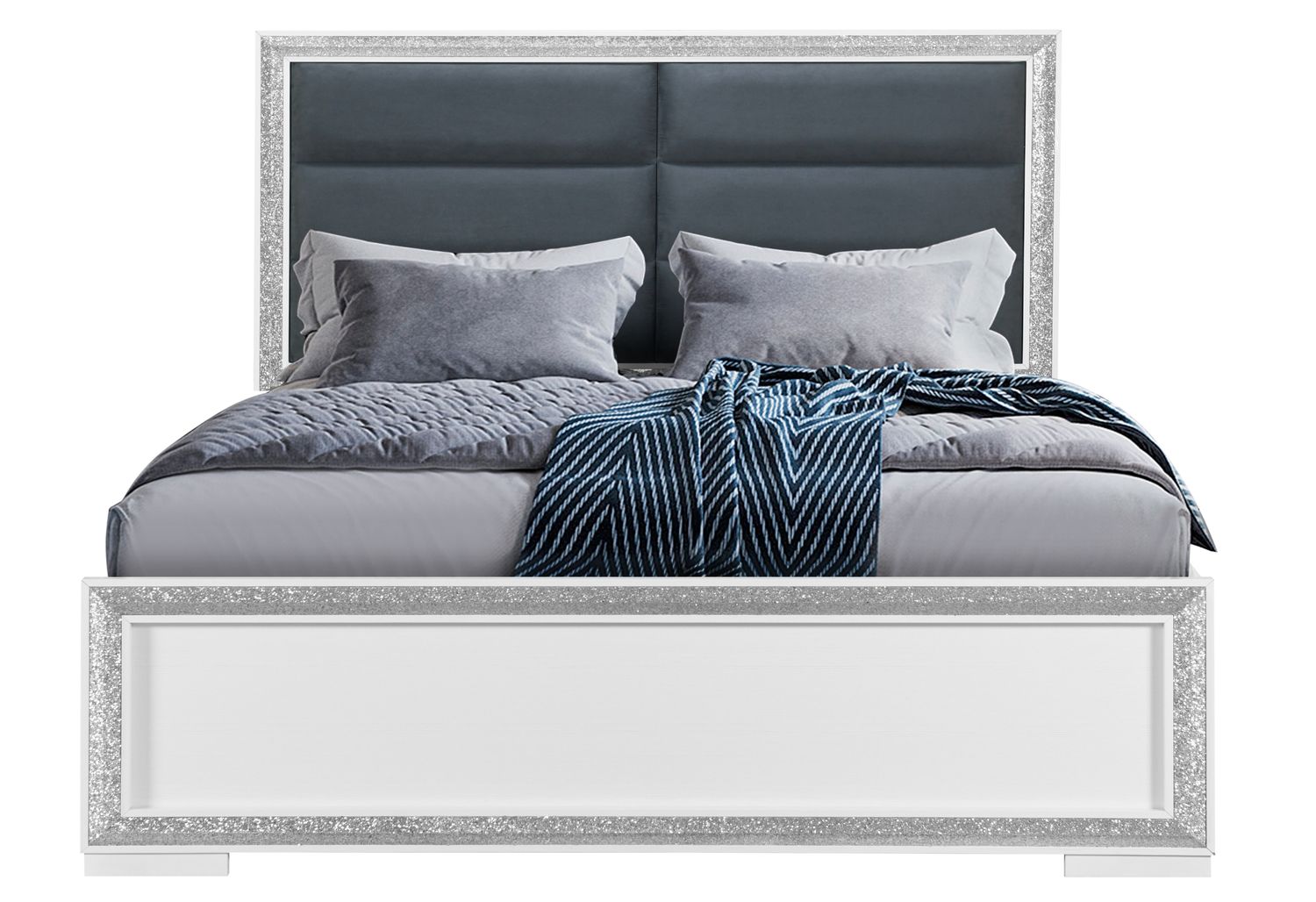 GF Andros Silver Bed With Led