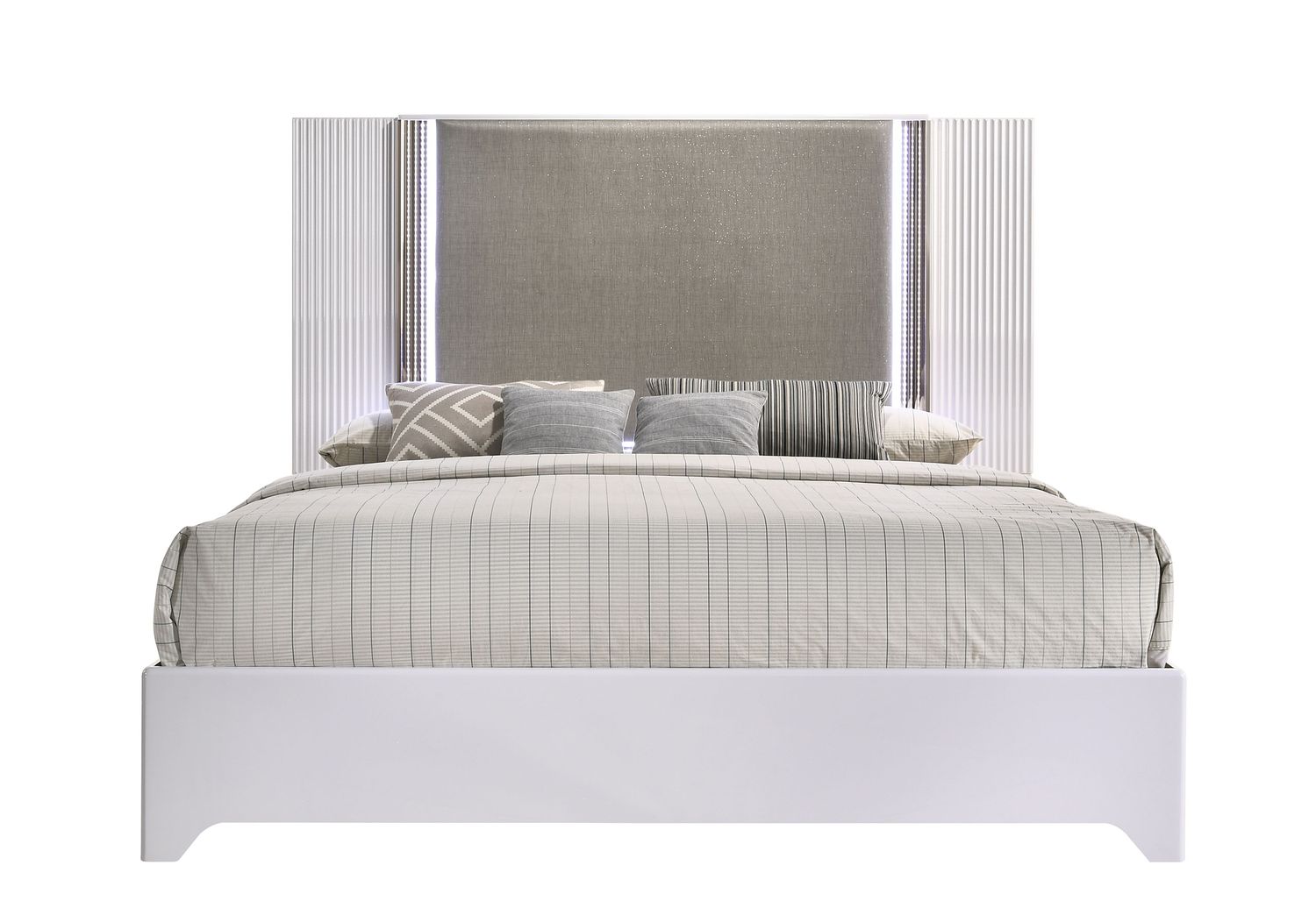 GF Aspen White Bed With Led