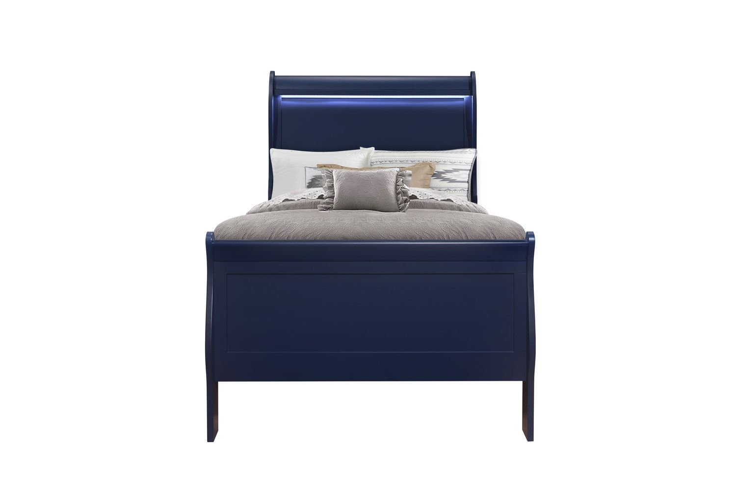 GF - Charlie Blue Charlie Blue Twin Bed, Dresser, Mirror & Nightstand