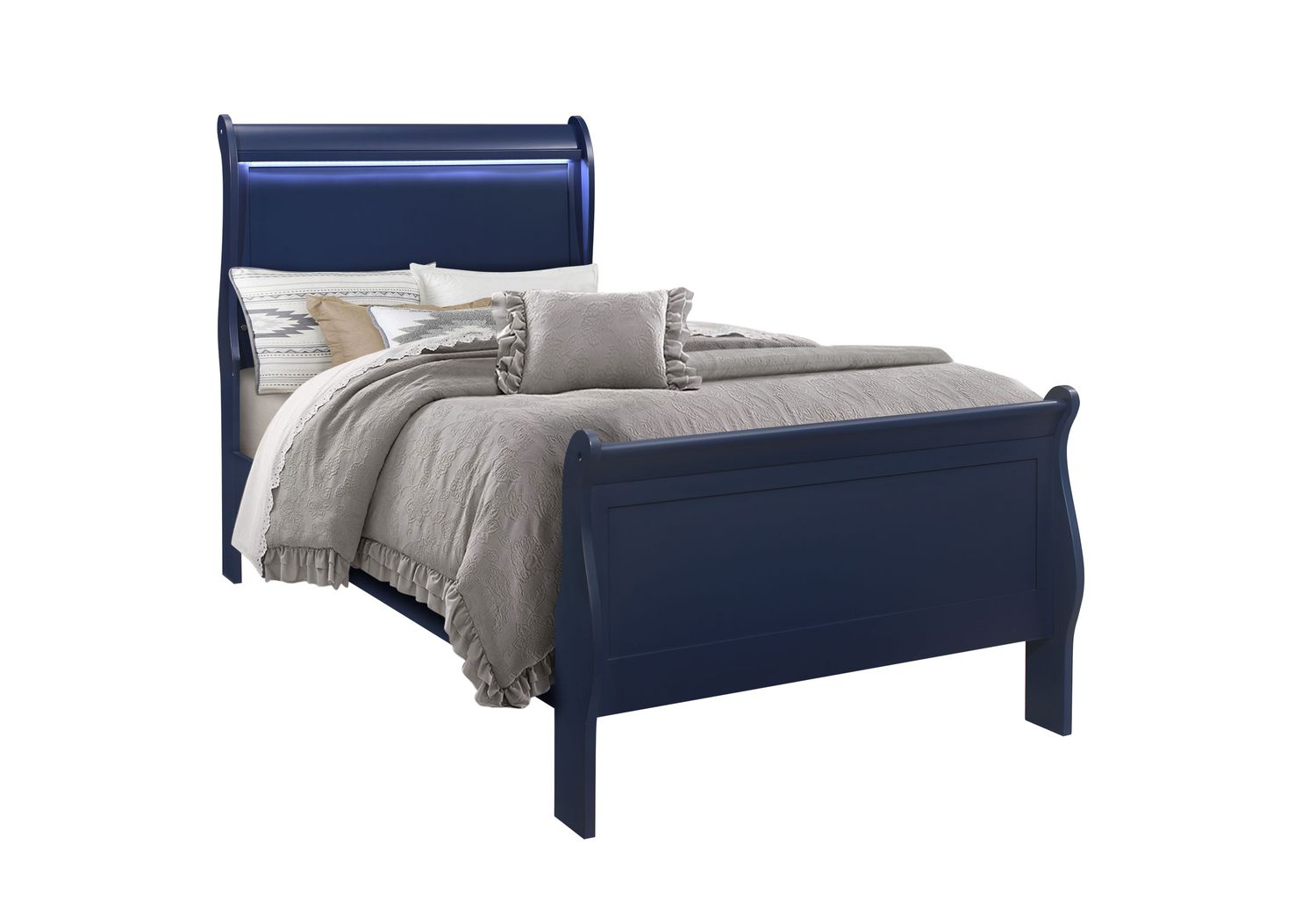 GF Charlie Blue Charlie Blue Twin Bed With Led