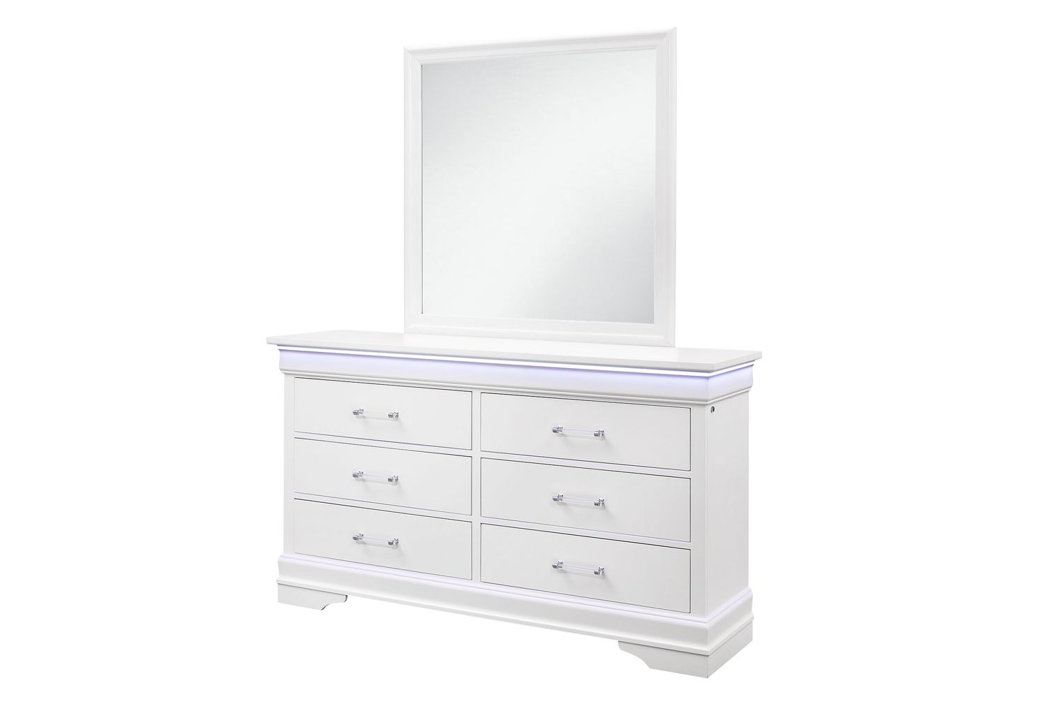 GF Charlie White Dresser With Led