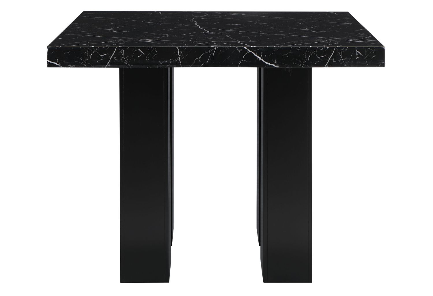 GF - D04BT-BLK + D04BS-BLK Black Bar Table + 4 Bar Stools