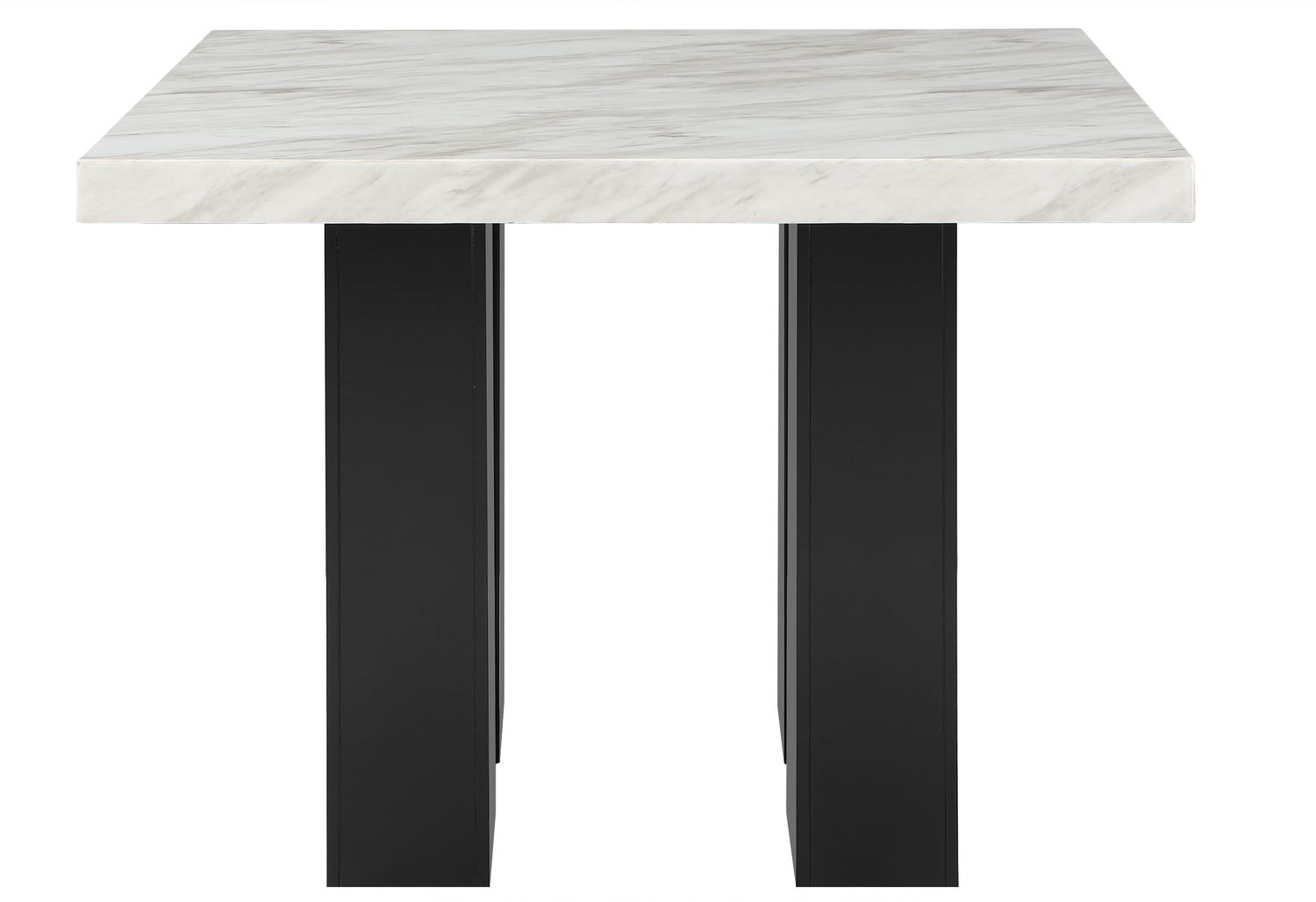 GF - D04BT-WHT + D04BS-BLK White Bar Table + 4 Bar Stools