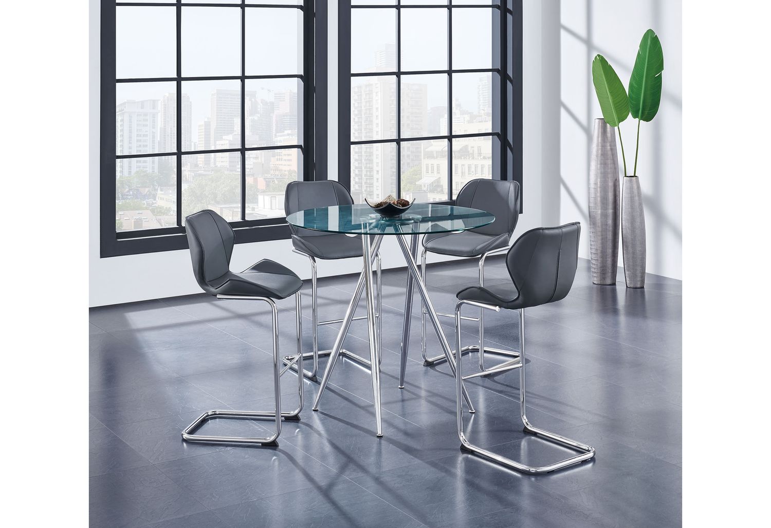 GF D1446BS Gray Bar Stool