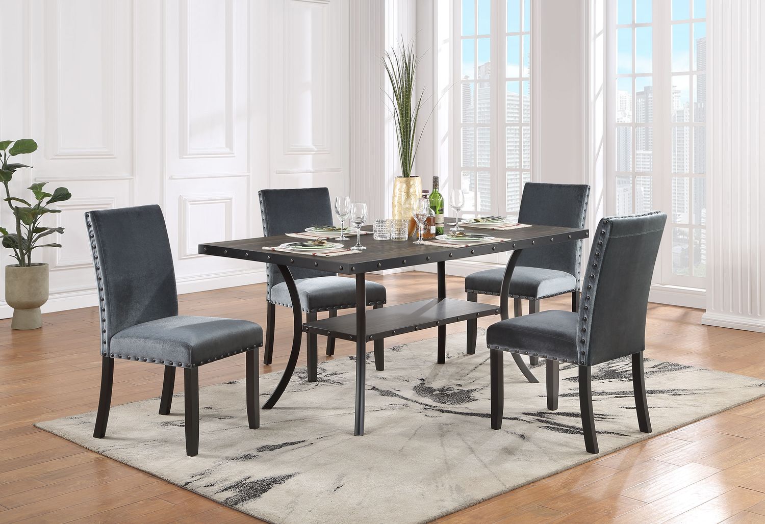 GF D1622DC Gray Dining Chair