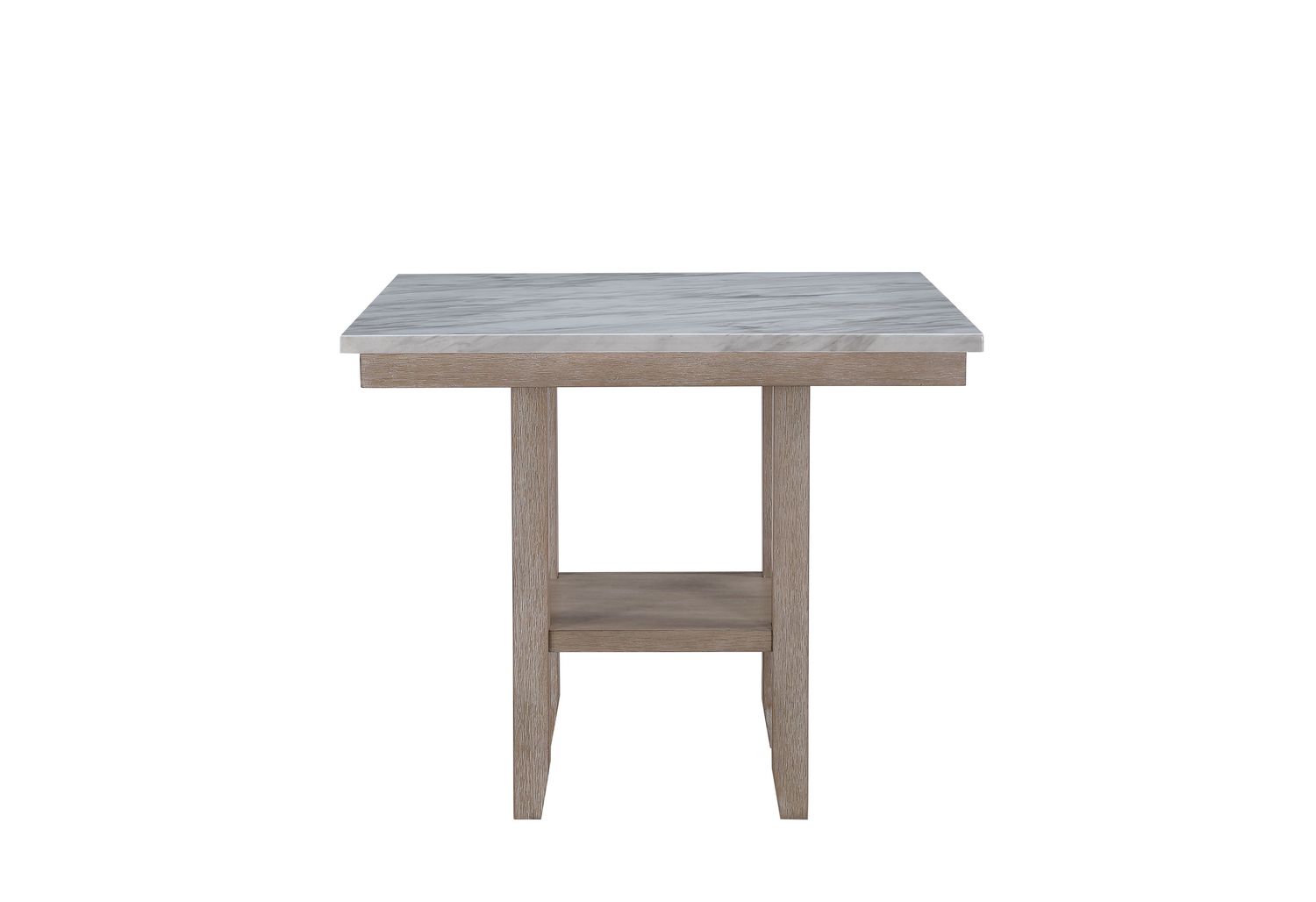 GF D4010BT Natural Bar Table - White Faux Marble