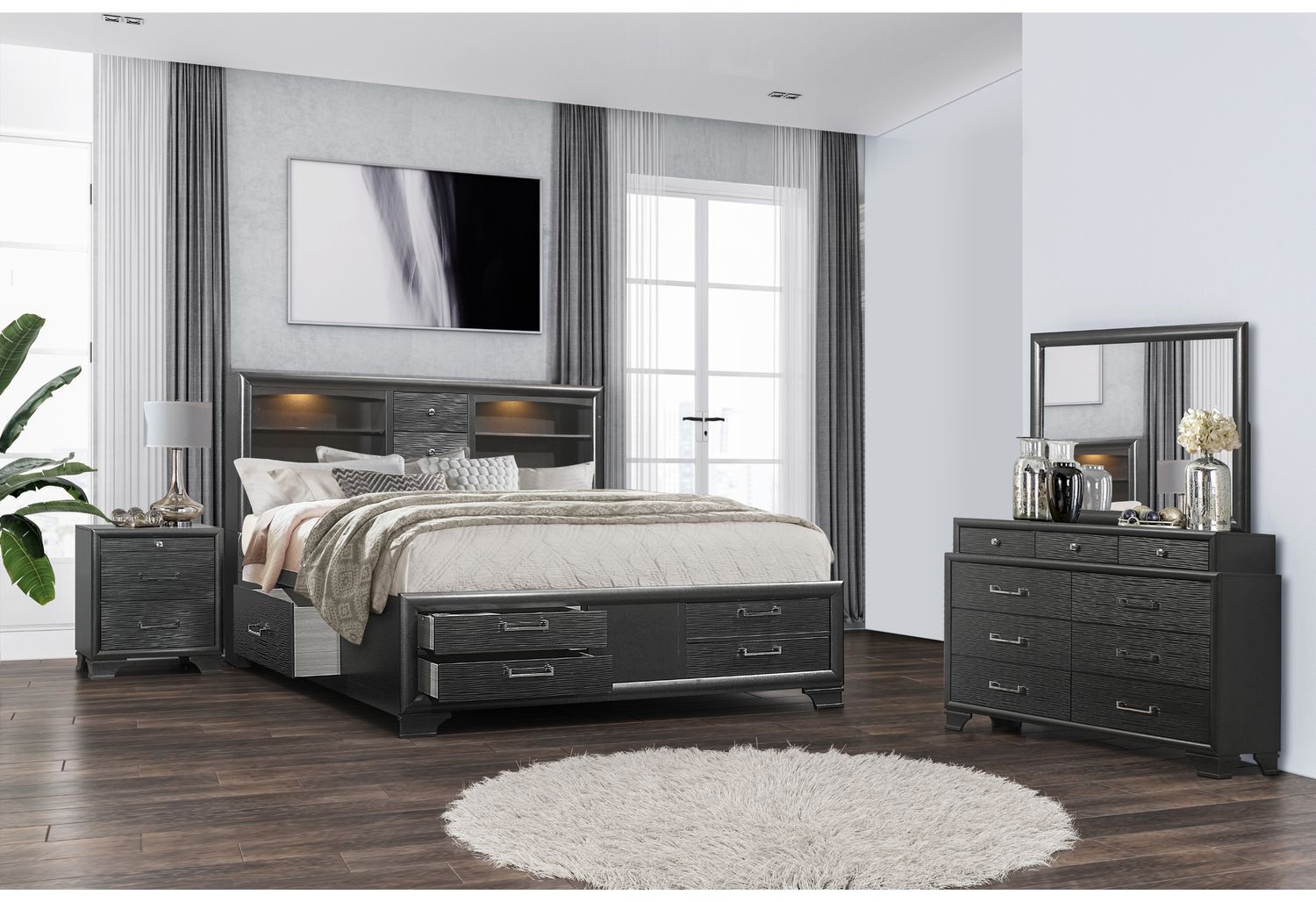 GF Jordyn Gray King Bed