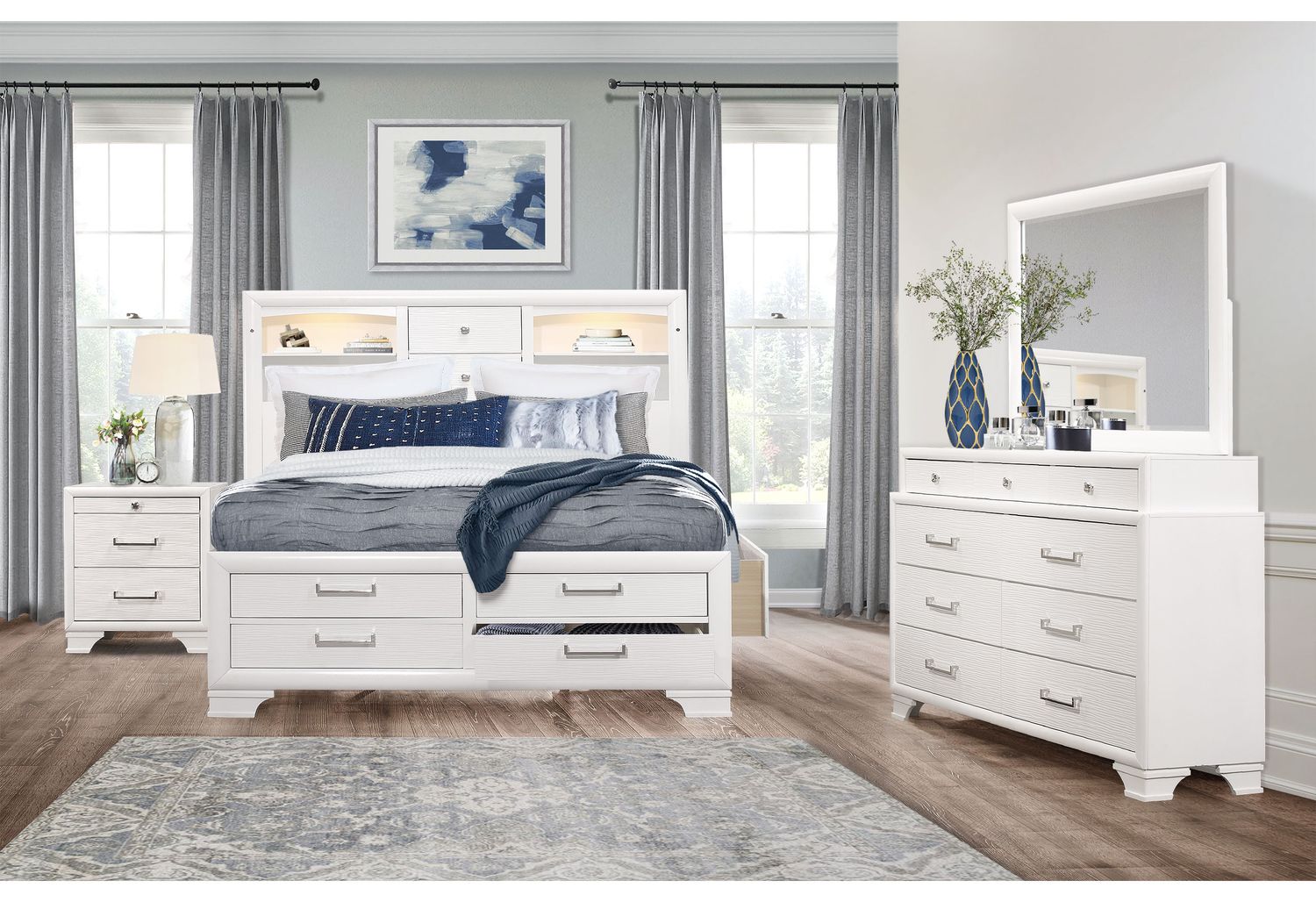 GF Jordyn White Queen Bed Group