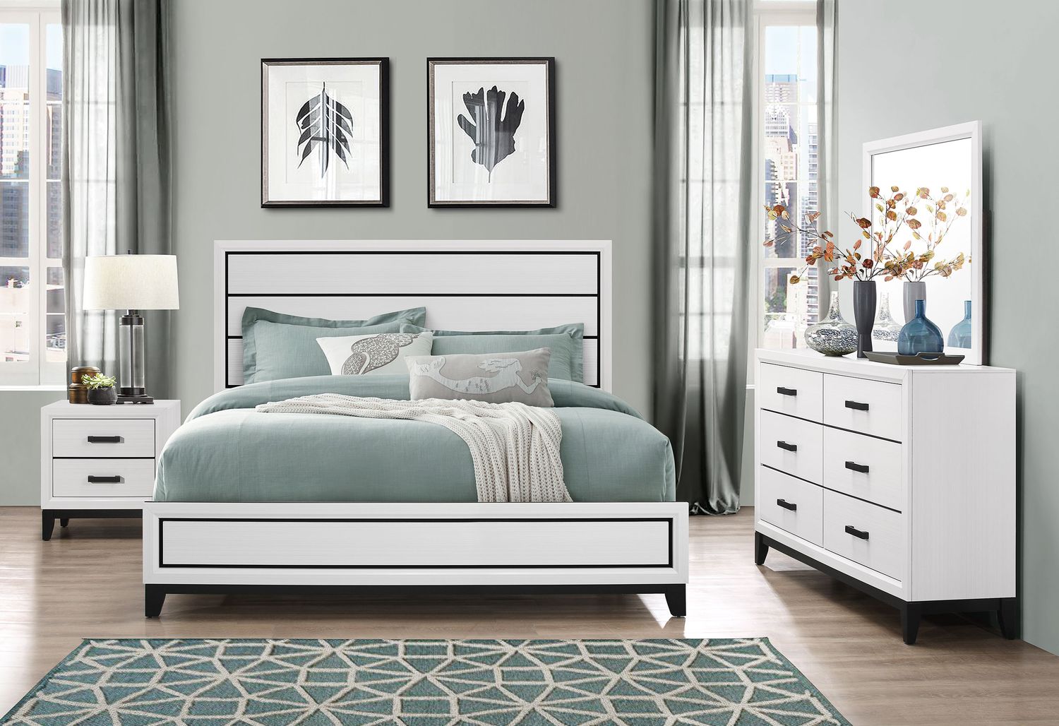 GF Kate White King Bed