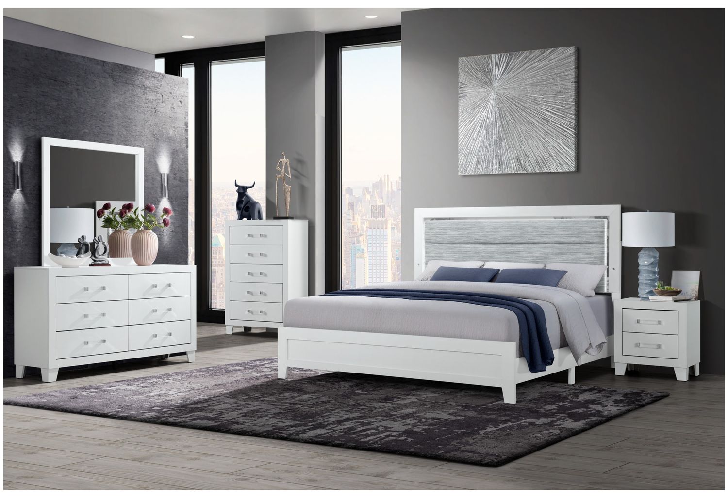 GF Luccia Twin Bed With Led