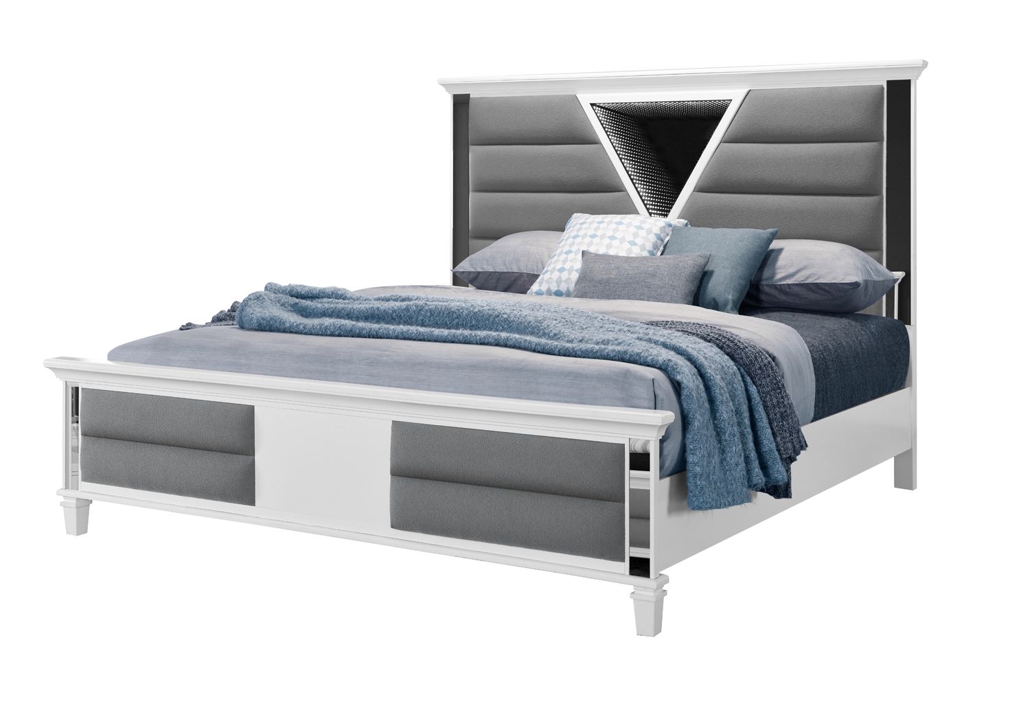 GF Marco King Bed With Led 3d Mirror