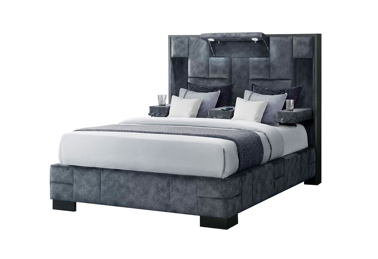 GF Oscar Domino Granite Queen Bed