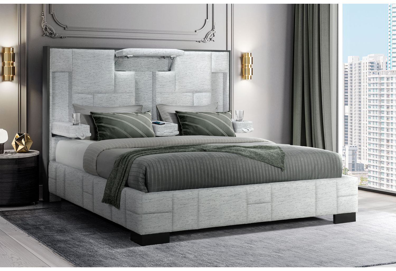 GF Oscar Gray King Bed