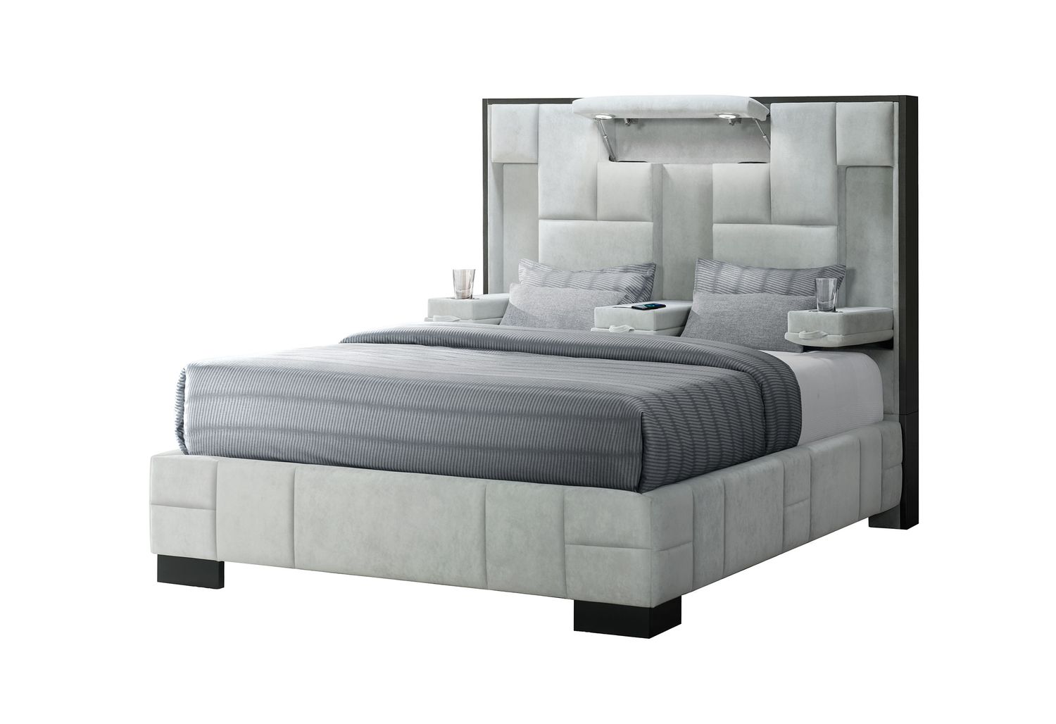 GF Oscar Light Gray Queen Bed