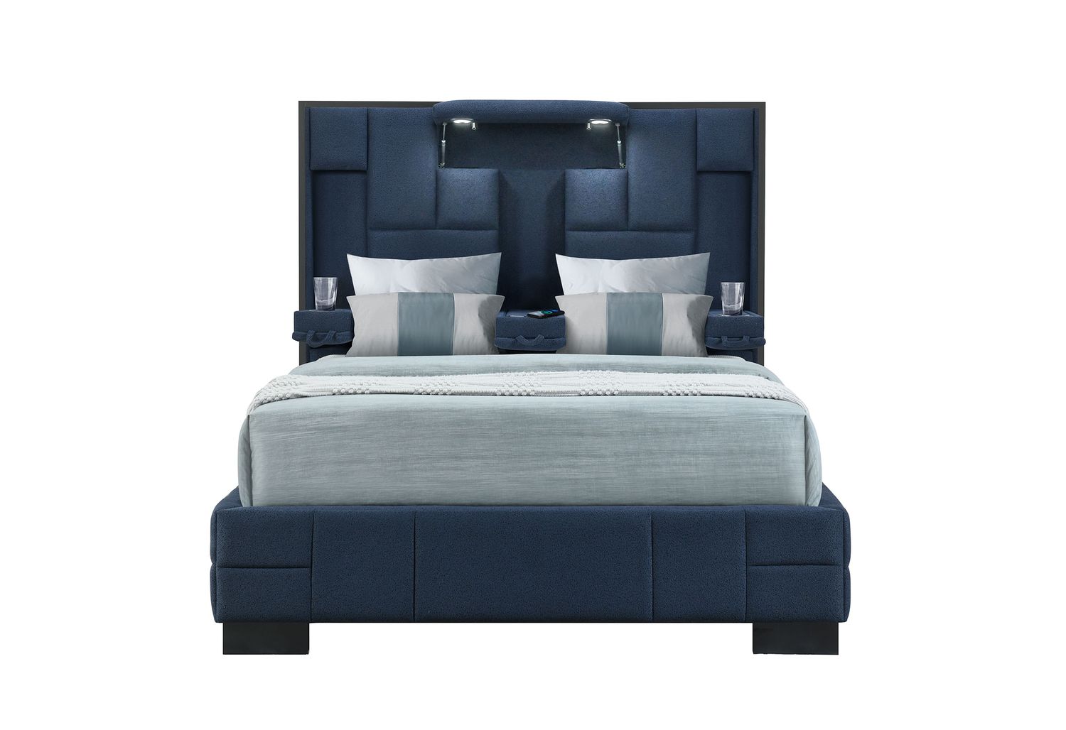 GF Oscar Navy Blue Queen Bed