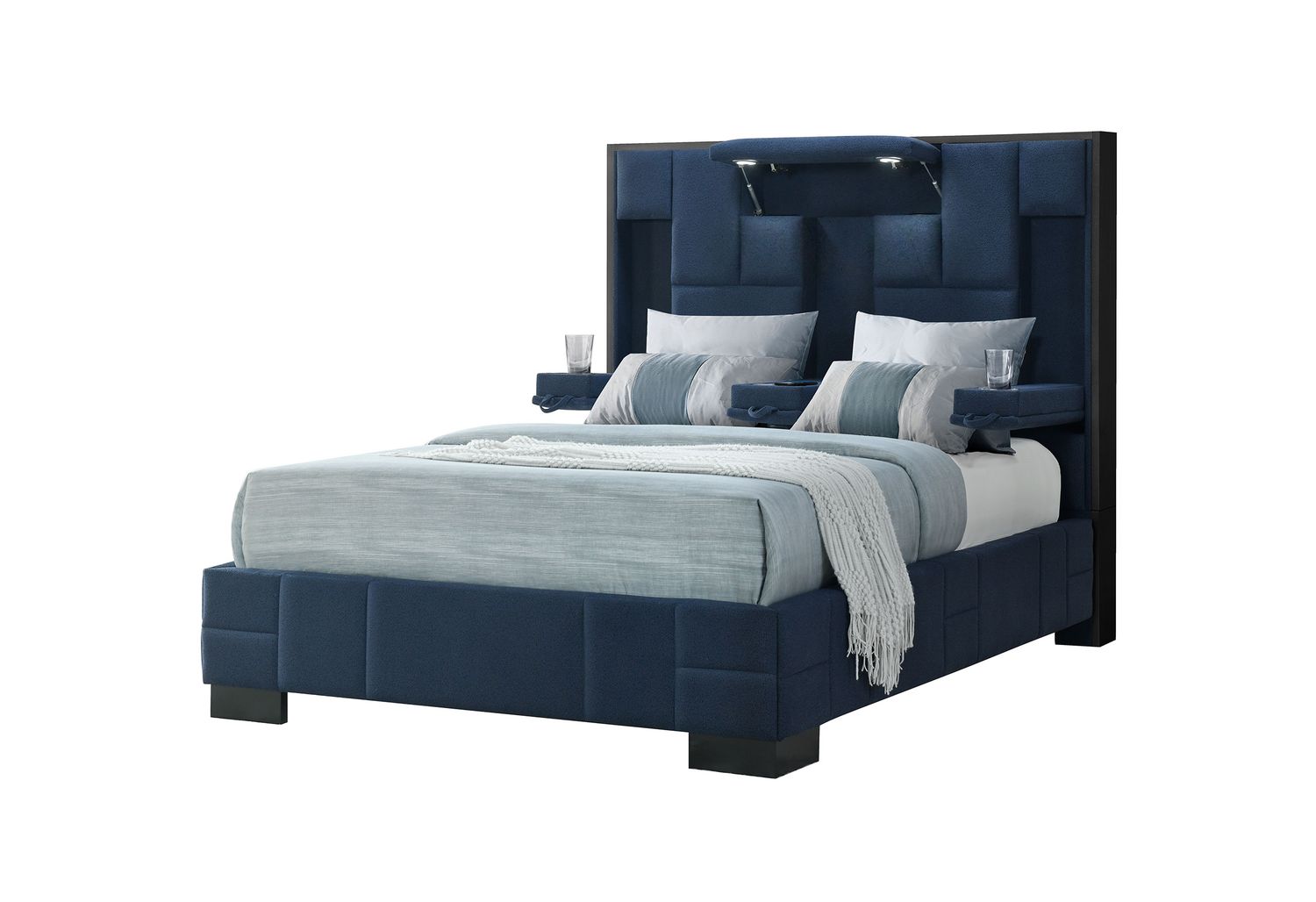 GF Oscar Navy Blue Queen Bed