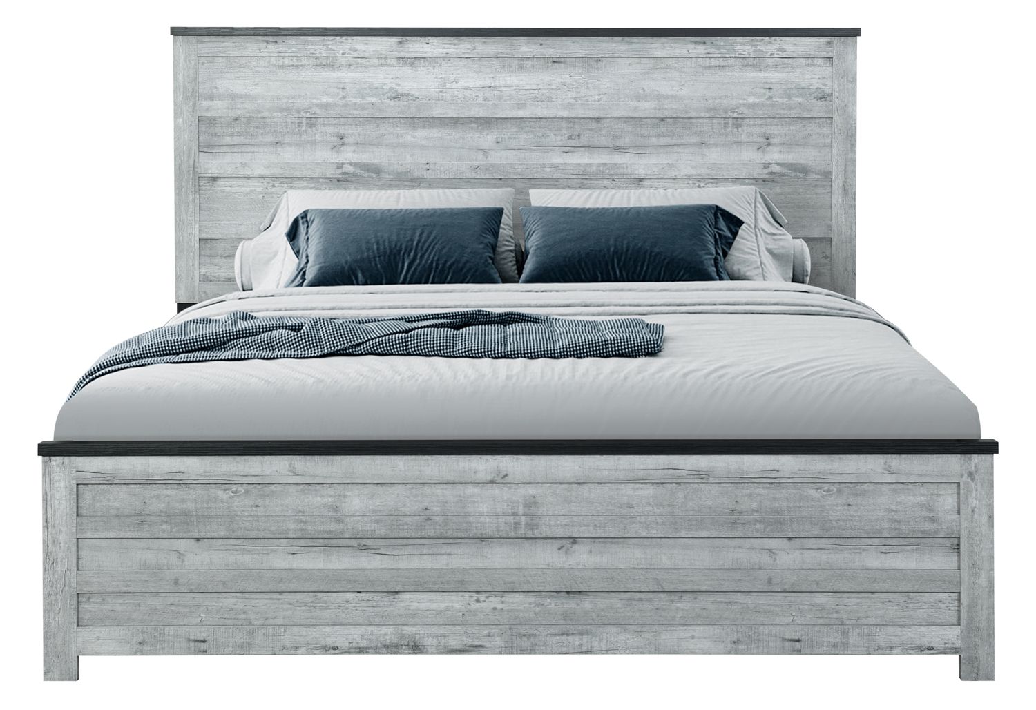 GF Ozark Gray Wash/Charcoal King Bed