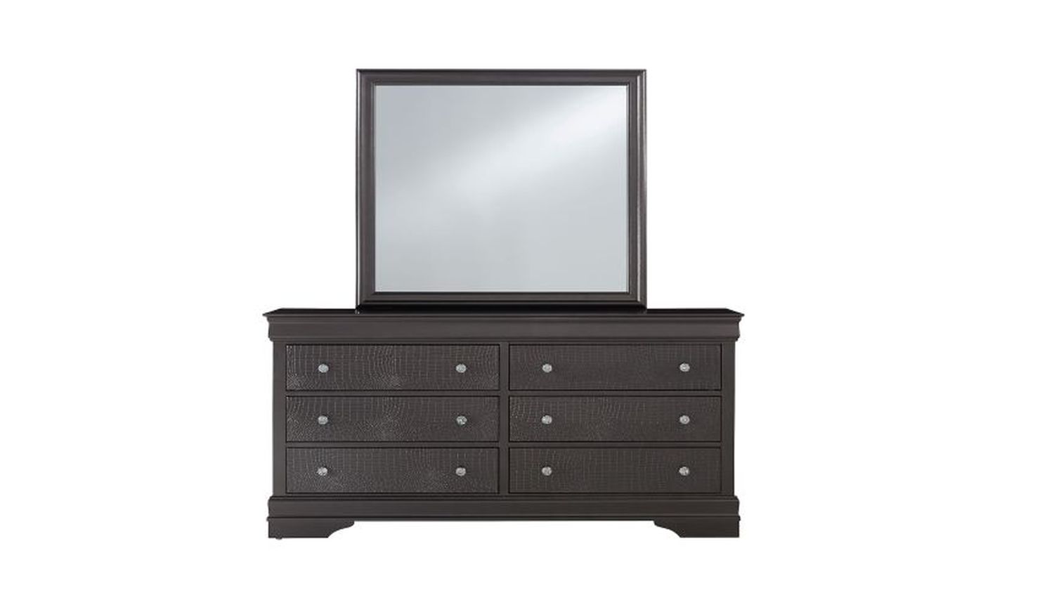 GF Pompei Gray Full Bed Group With Led