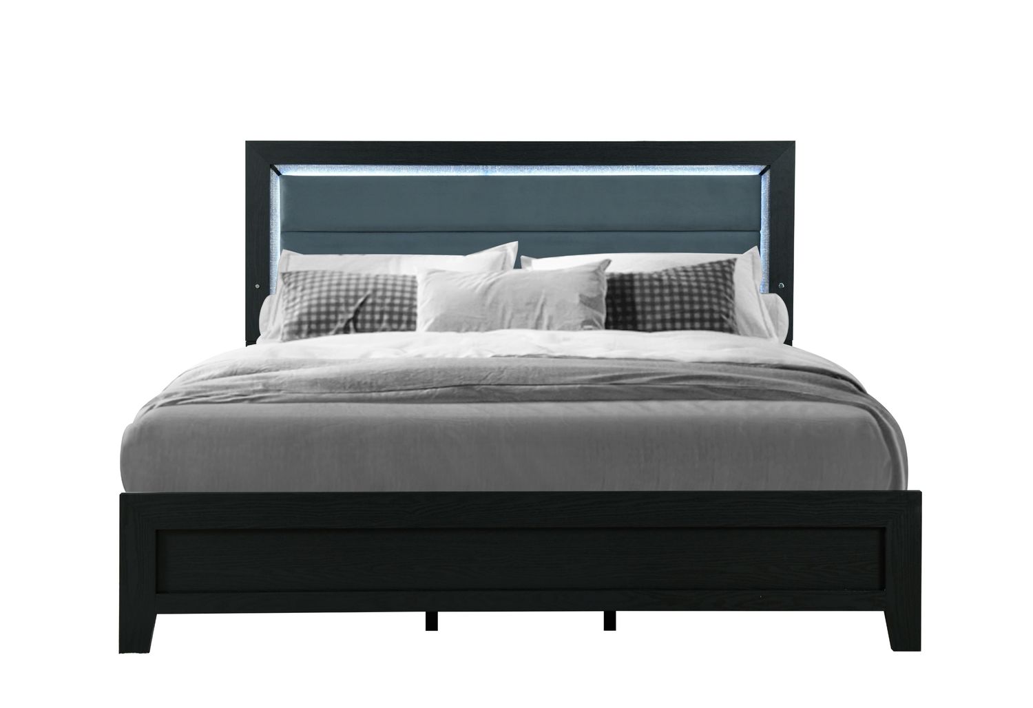 GF Reid Black King Bed With Led