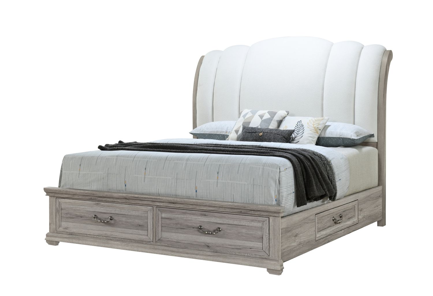 GF Rowan/Tatum Natural Storage King Bed With Storage