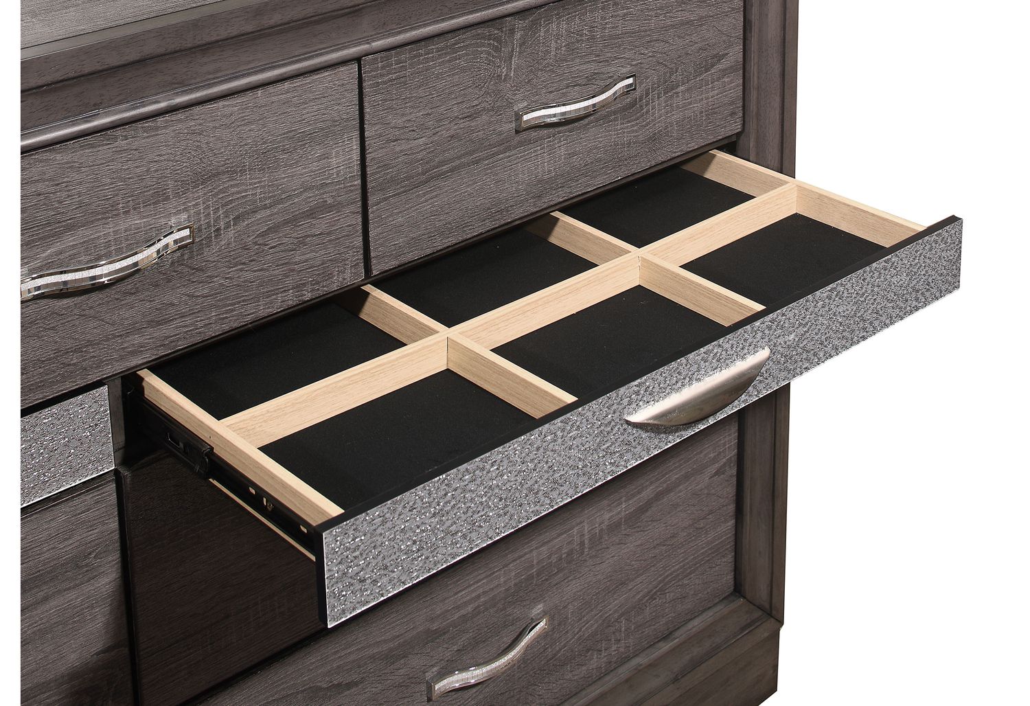 GF - Seville Gray Dresser With Jewelry Drawer