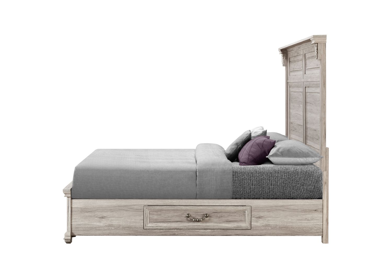 GF Rowan/Tatum Natural Storage, Tatum Natural Panel Bed King Bed Storage