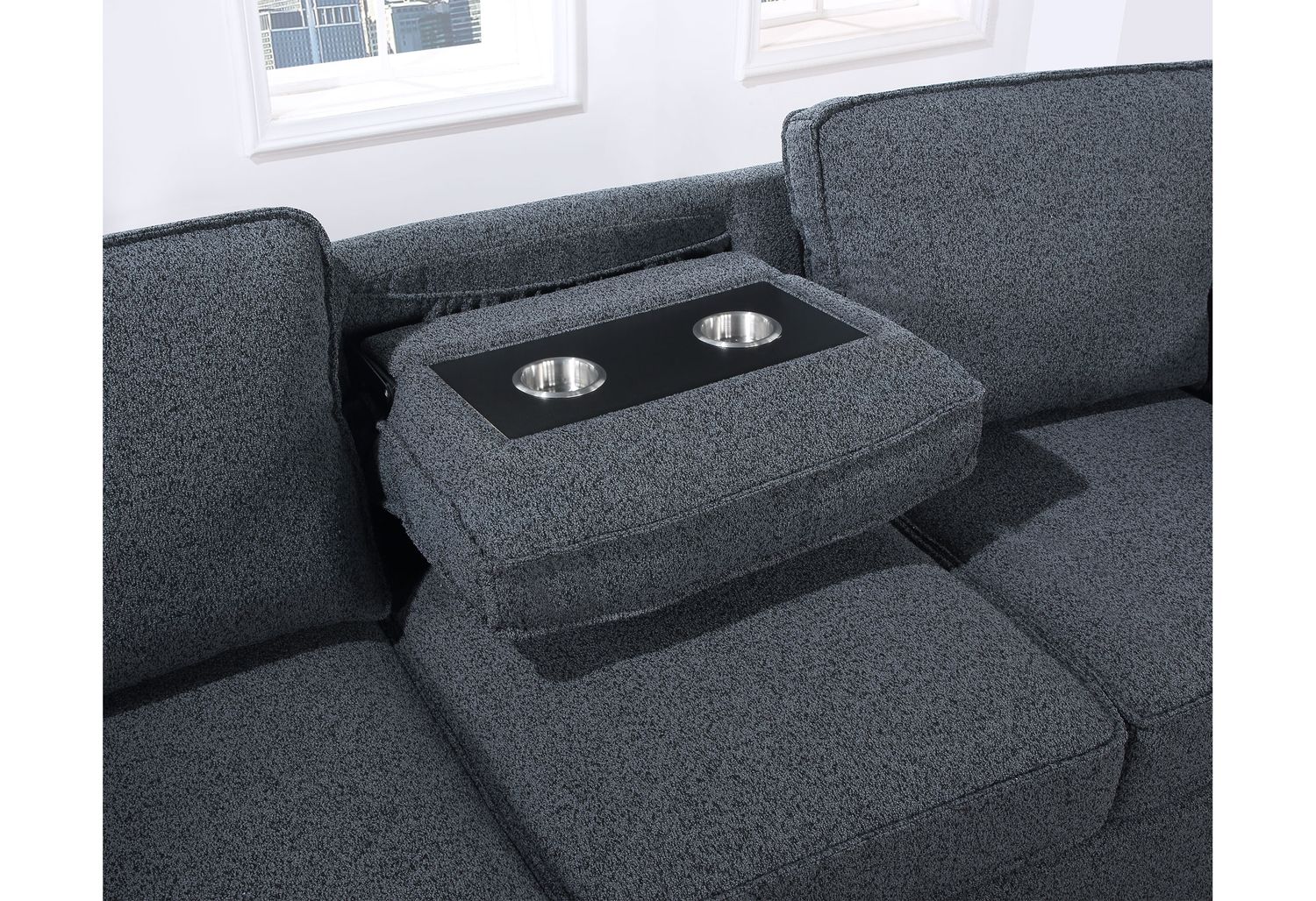 GF U0203 Charcoal Pull Out Sofa Bed