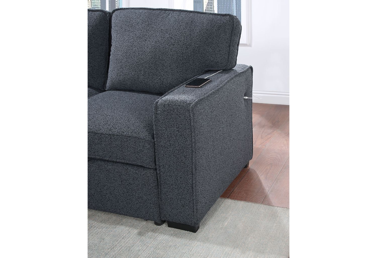 GF U0203 Charcoal Pull Out Sofa Bed