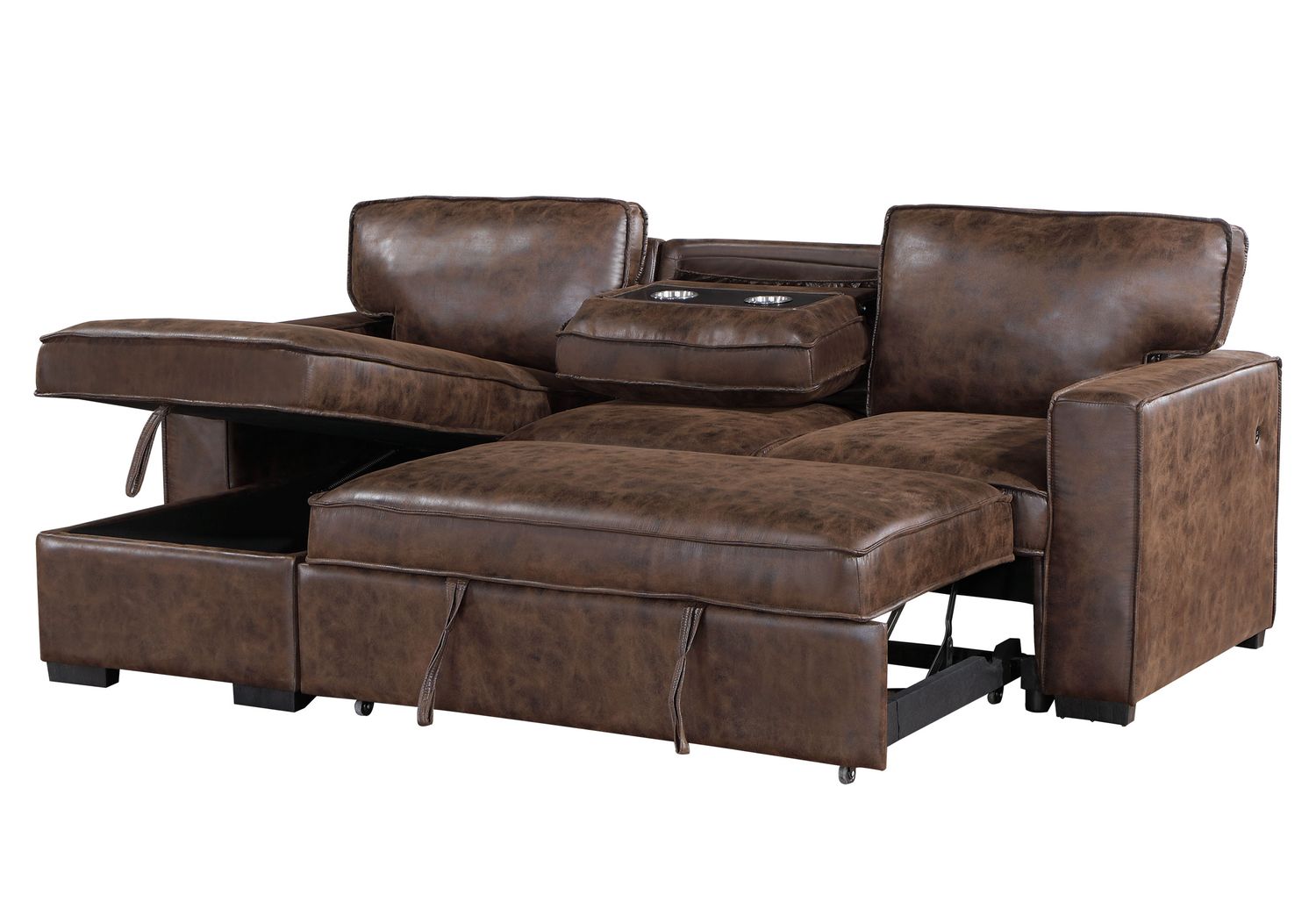 GF U0203 Coffee Pull Out Sofa Bed