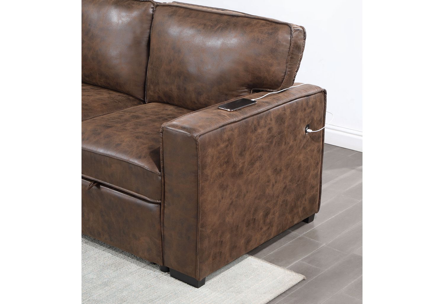 GF U0203 Coffee Pull Out Sofa Bed