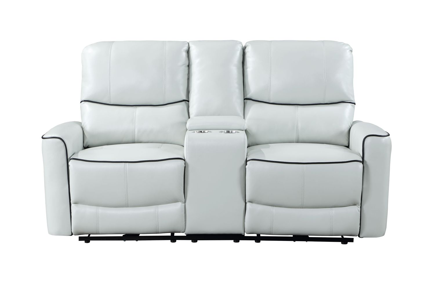 GF - U1790 Light Gray Power Reclining Sofa/Power Console Reclining Loveseat