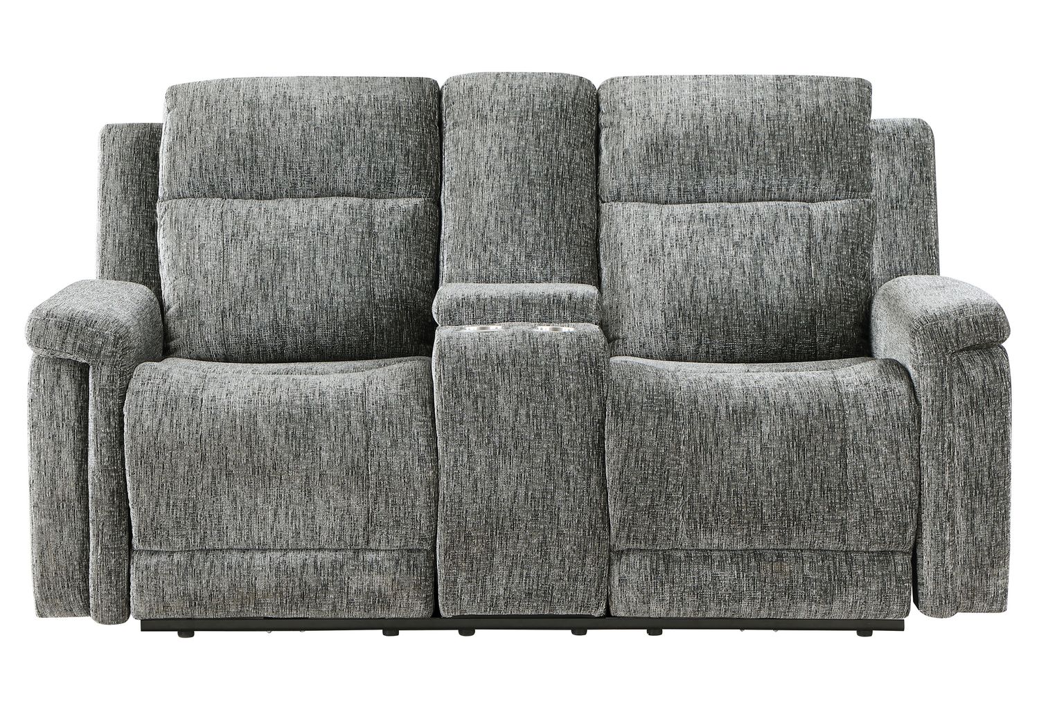 GF - U1797 Dark Gray Power Reclining Sofa/Power Console Reclining Loveseat