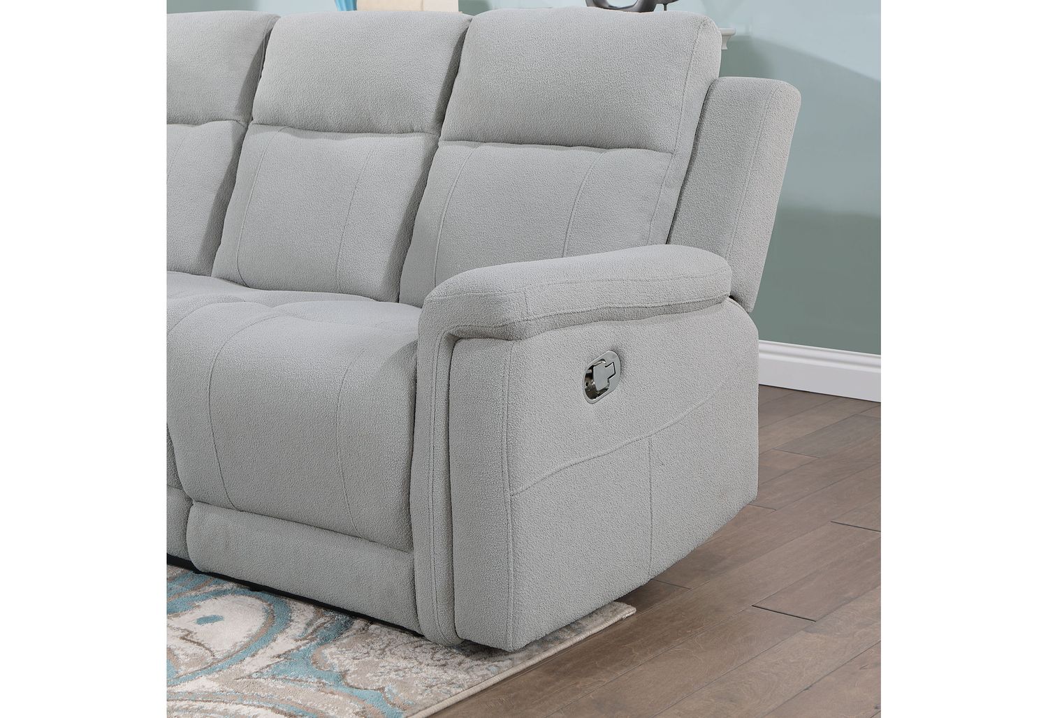 GF - U1797 Gray Console Reclining Loveseat