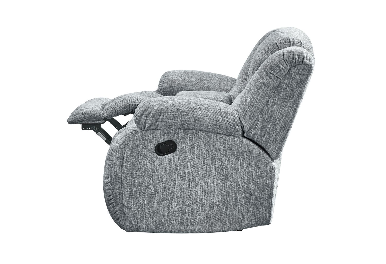 GF U250 Gray Console Reclining Loveseat