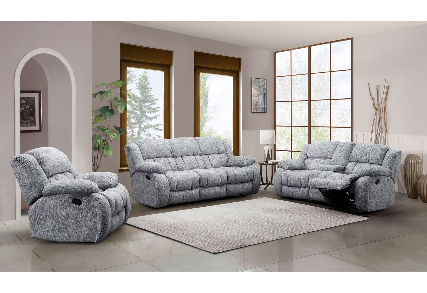 GF U250 Gray Glider Recliner