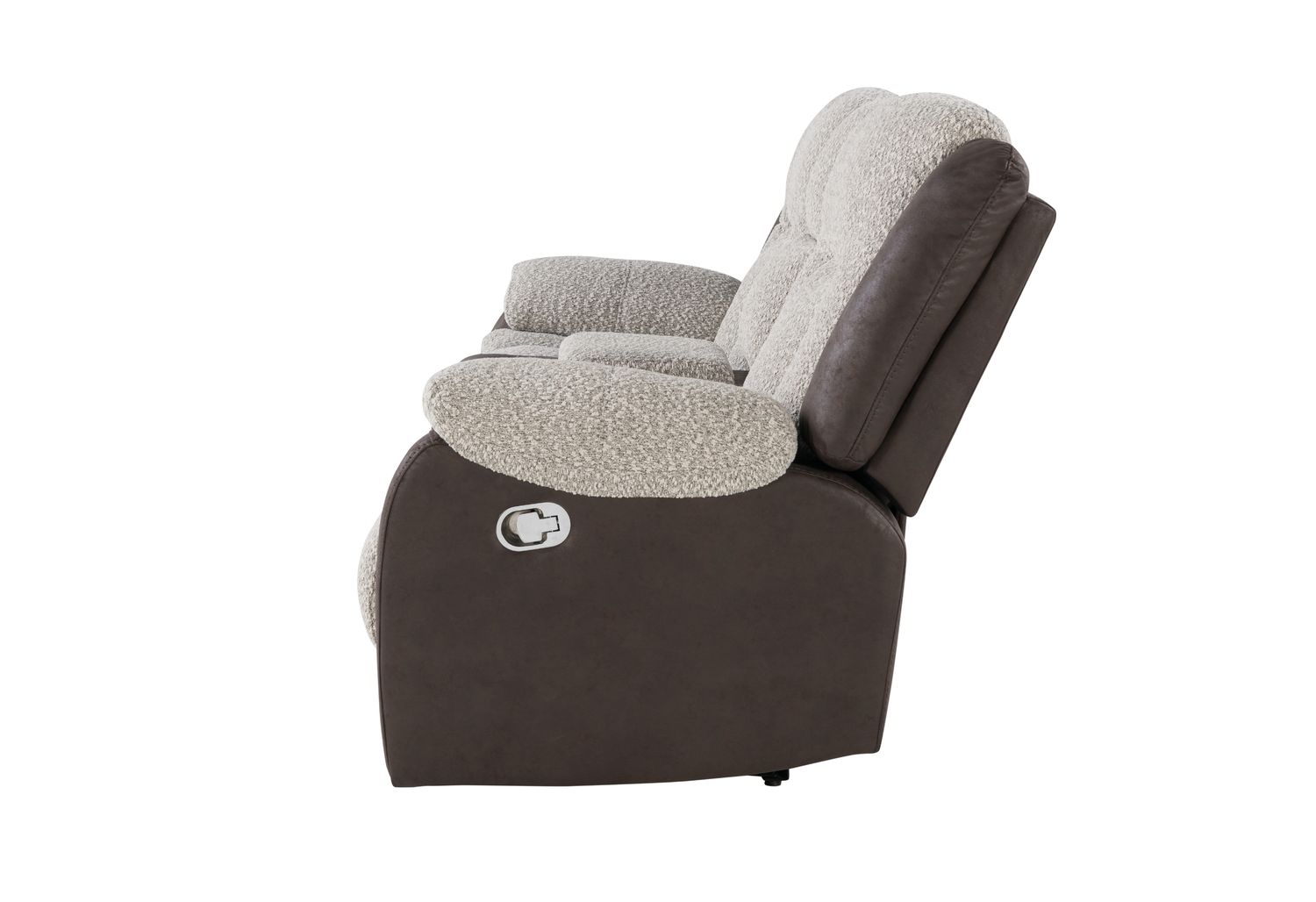 GF - U4377 Gray/Brown Console Reclining Loveseat