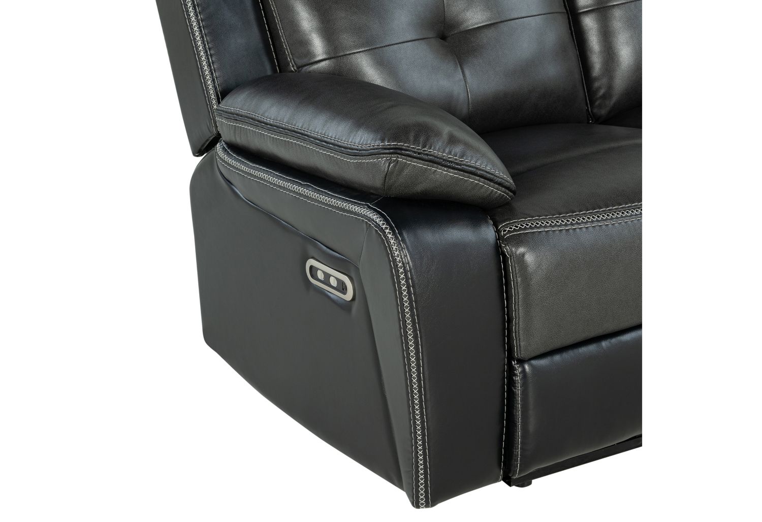 GF - U5050 Blanche Charcoal/Blanche Black Power Power Recliner