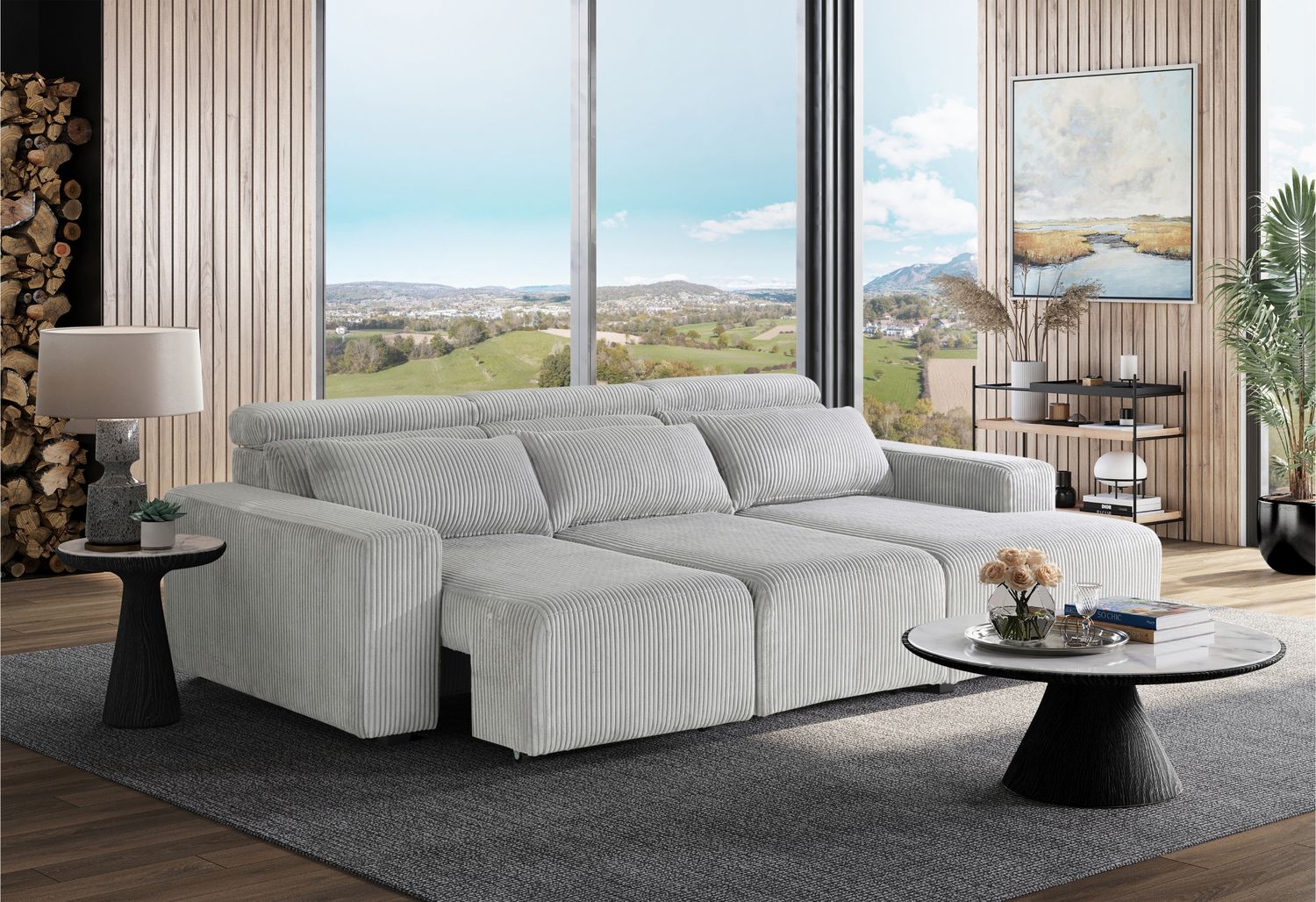 GF - U5945 Gray Power Sectional