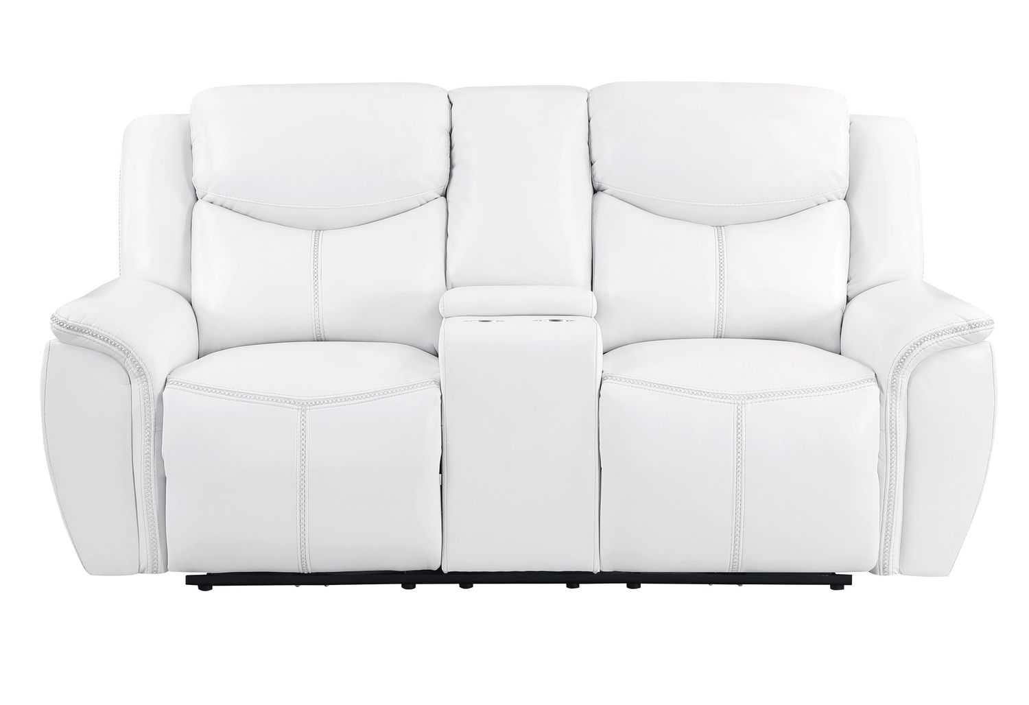 GF - U5987 White Power Reclining Sofa/Power Console Reclining Loveseat