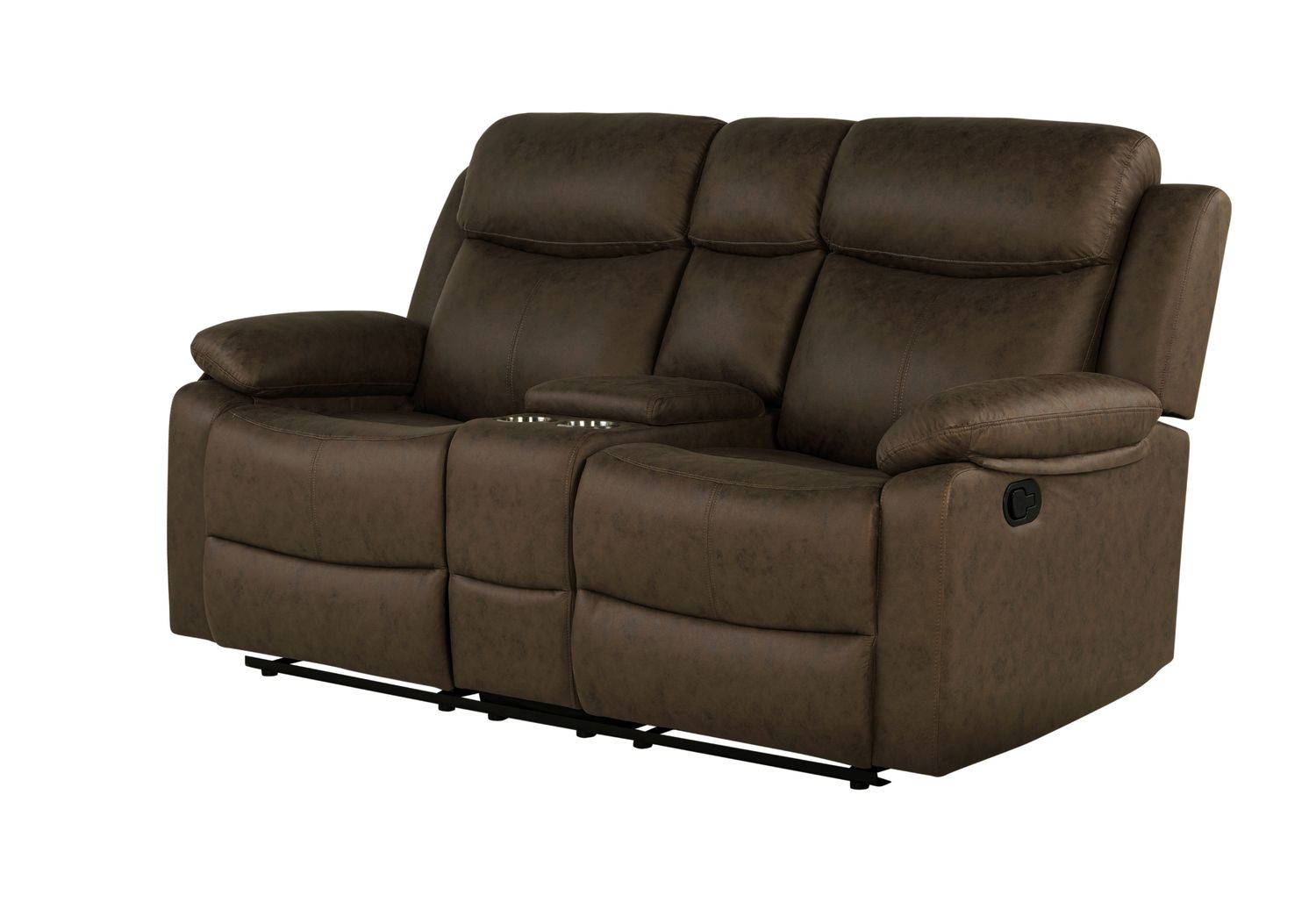 GF - U6026 Dark Brown 5 Console Reclining Loveseat