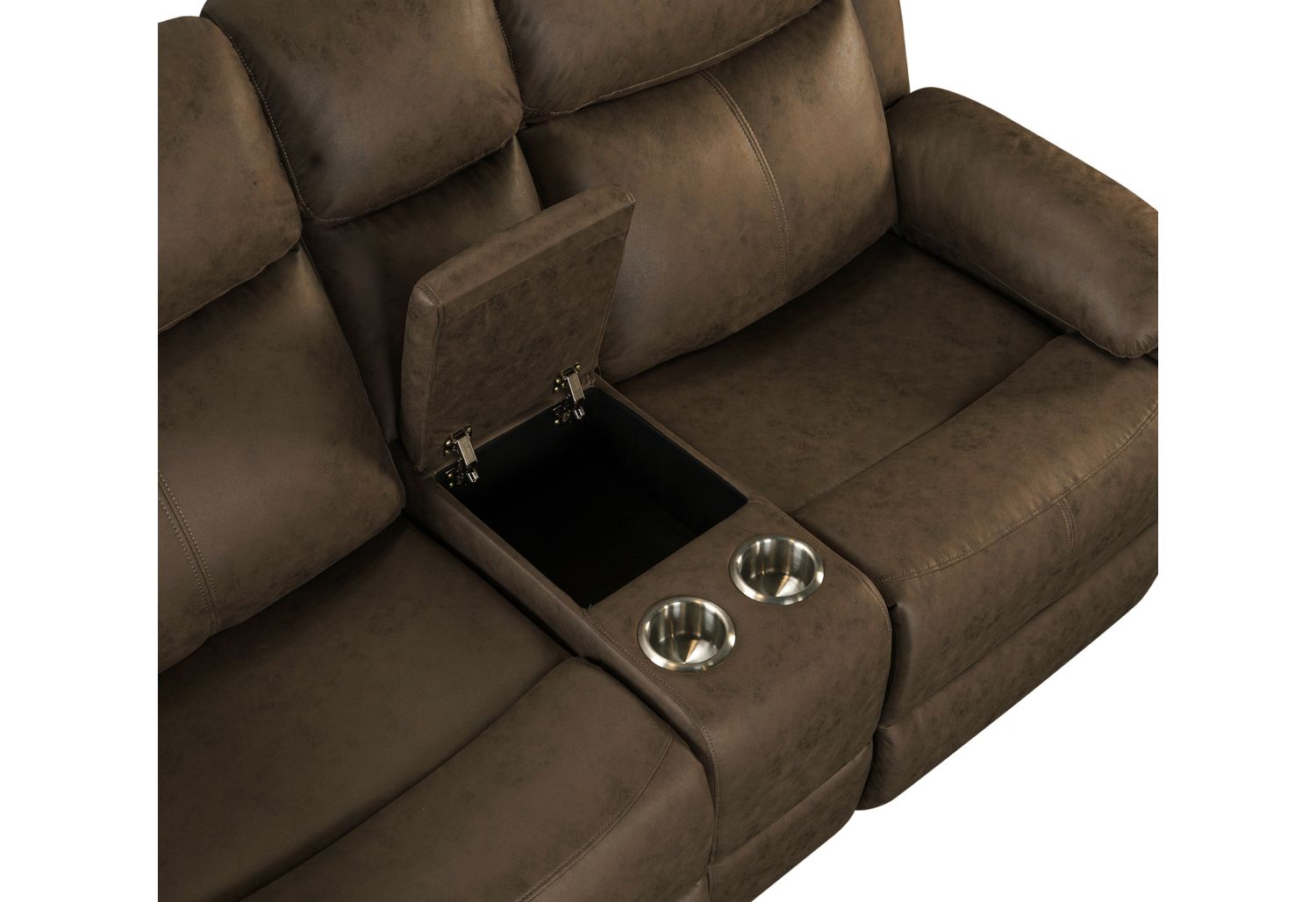 GF - U6026 Dark Brown 5 Reclining Sofa/Console Reclining Loveseat