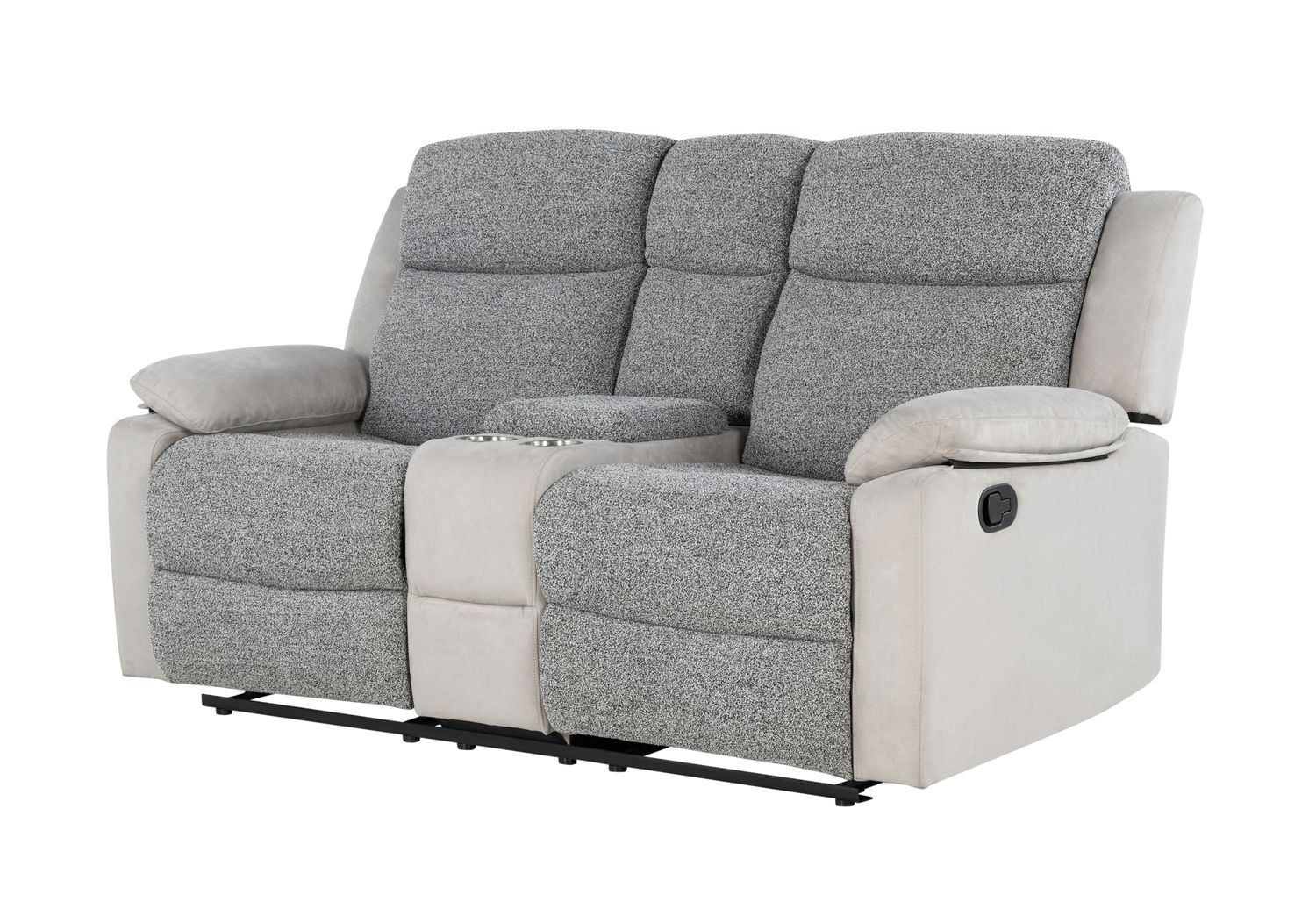 GF - U6027 Gray/White Console Reclining Loveseat