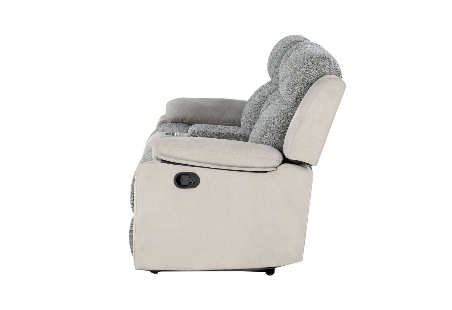 GF - U6027 Gray/White Console Reclining Loveseat