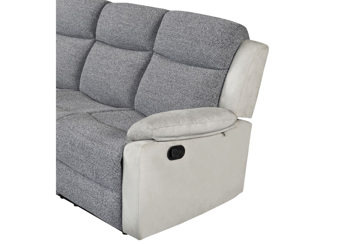 GF - U6027 Gray/White Reclining Sofa/Console Reclining Loveseat