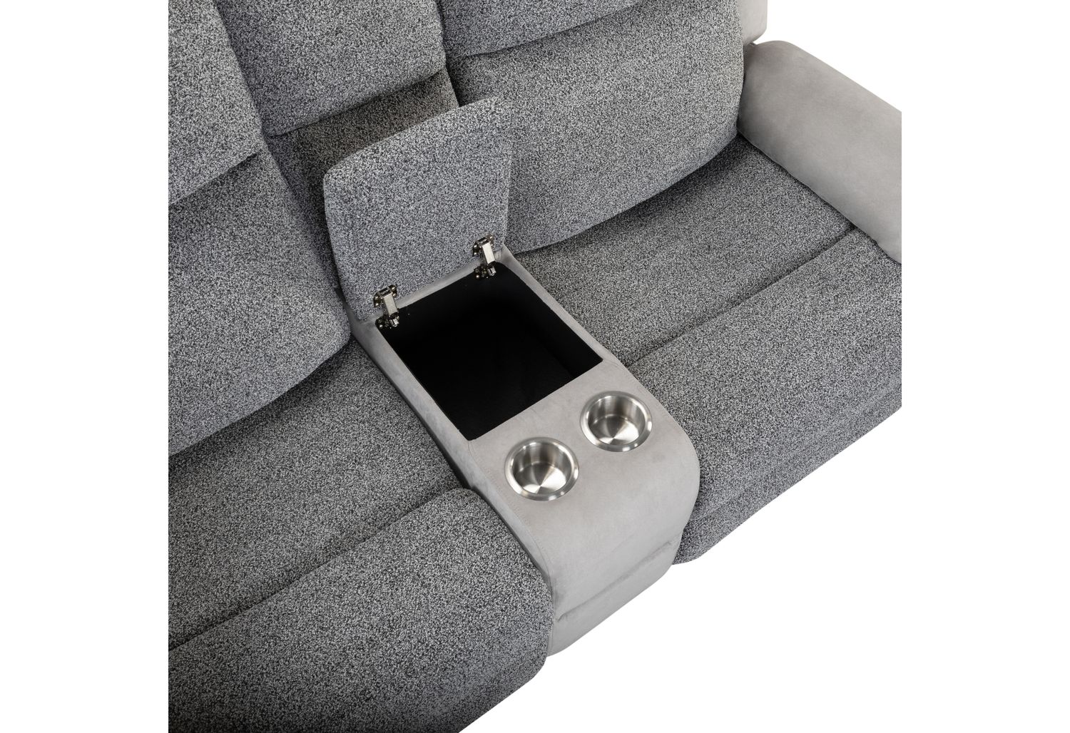 GF - U6027 Gray/White Reclining Sofa/Console Reclining Loveseat/Glider Recliner