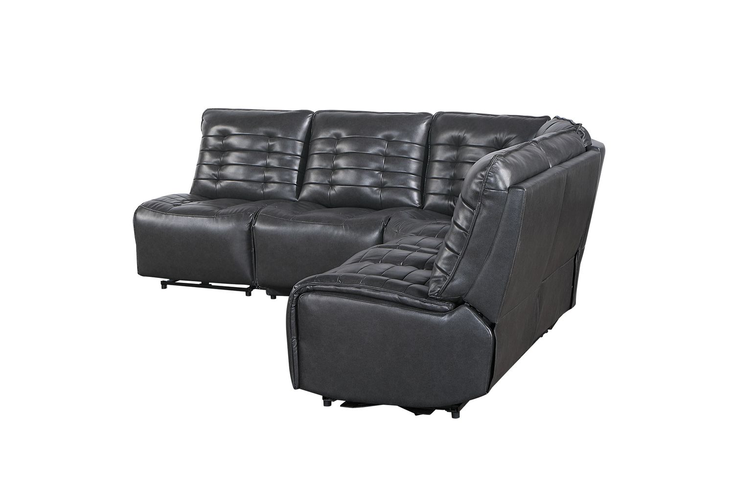 GF U6066 Blanche Charcoal Modular 4 Seater Includes 2 Pwr Ar, 2 Ch