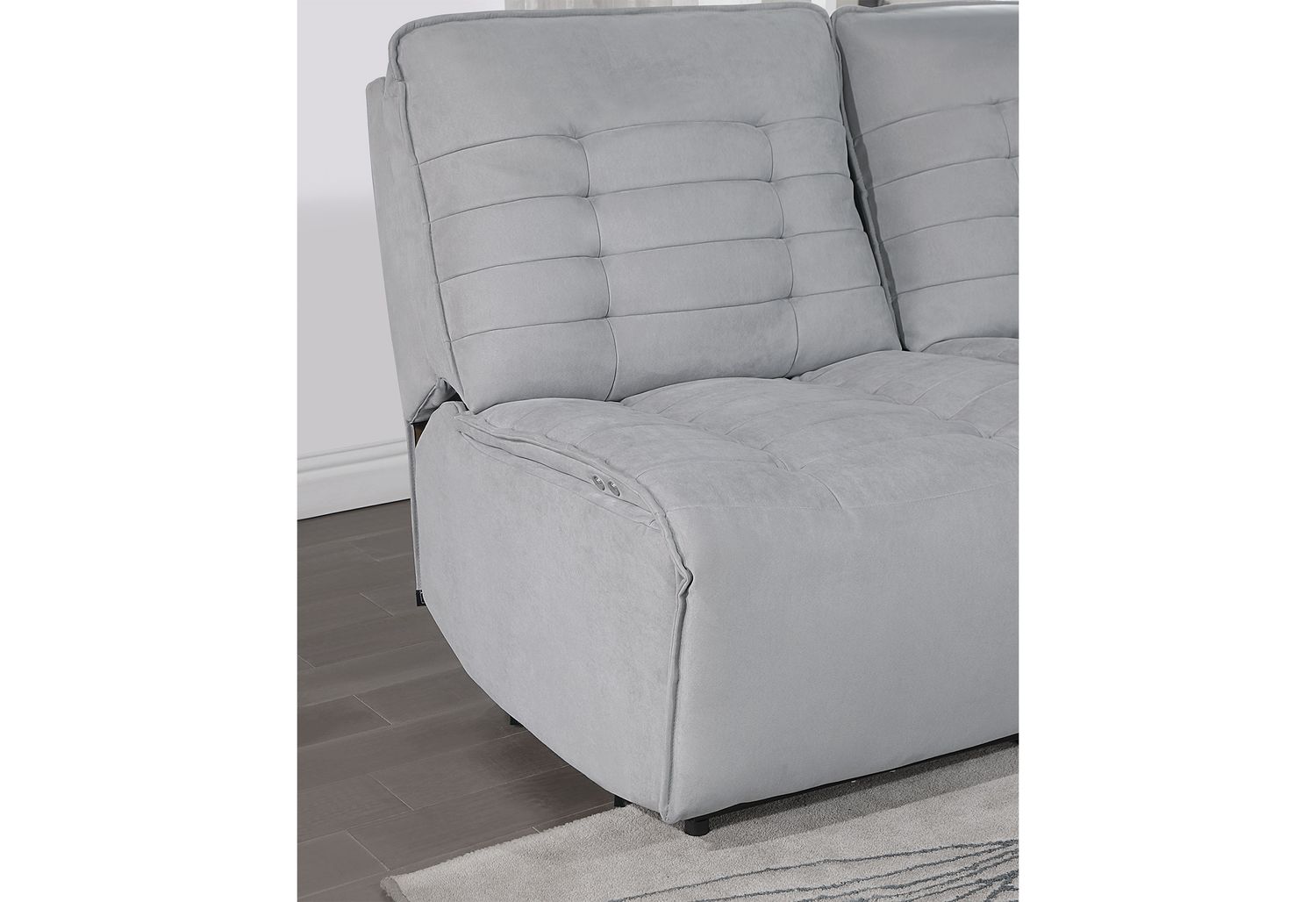 GF U6066 Gray Modular 4 Seater Includes 2 Pwr Ar, 2 Ch