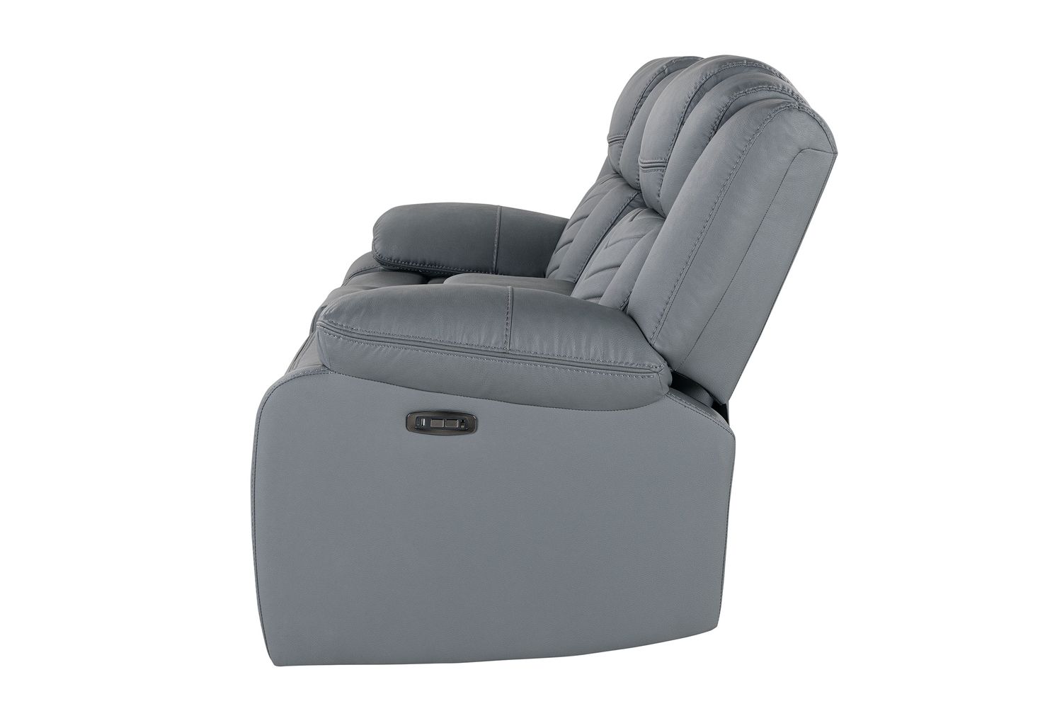 GF - U7068 Gray 10 Power Console Reclining Loveseat With Led and Usb